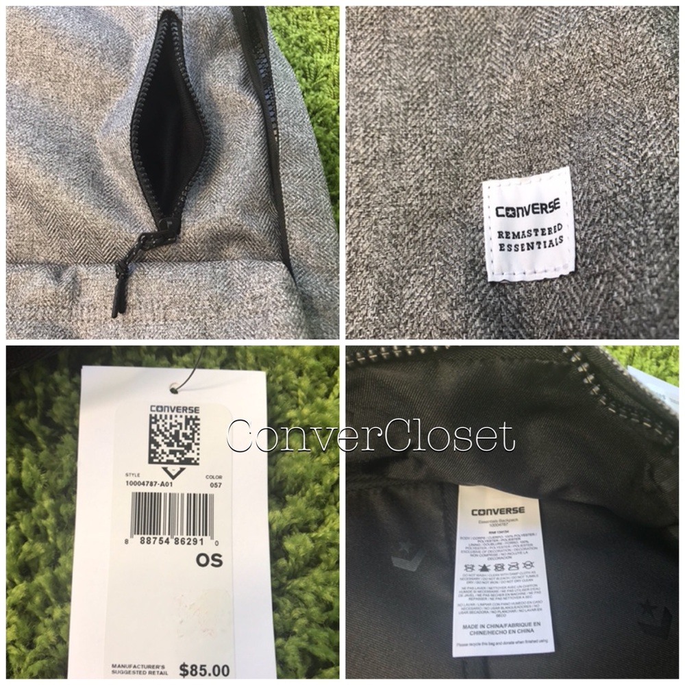 NWTConverse Original Backpack Charcoal Grey Unisex - Picture 8 of 8